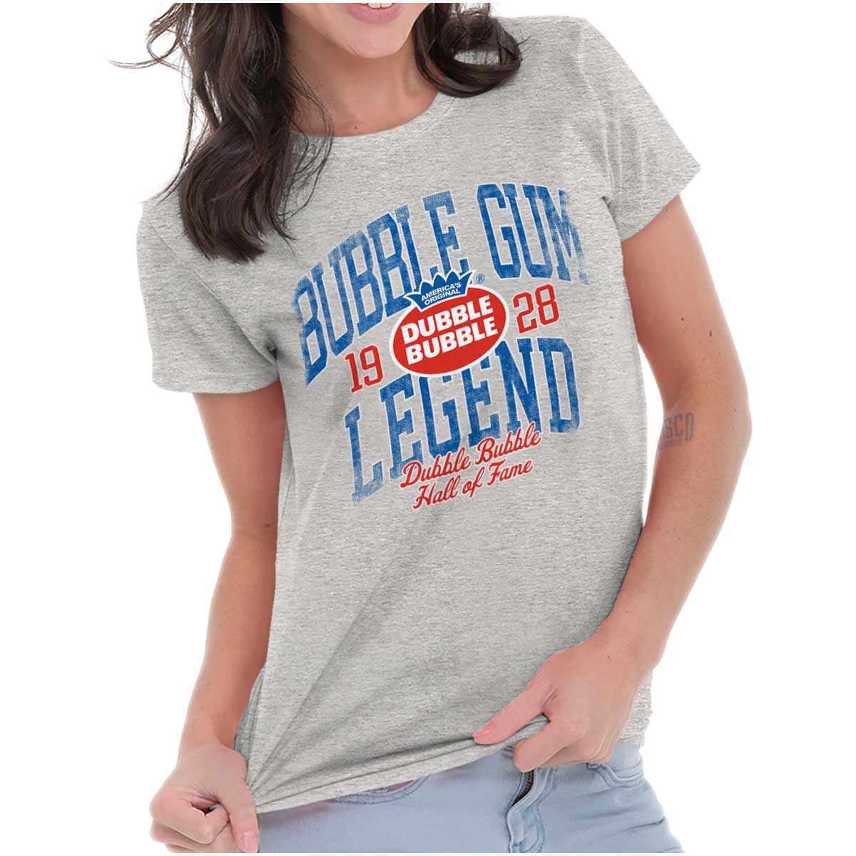 Bubble Gum Legend Ladies T Shirt-Direct To Garment Print-Brisco Apparel
