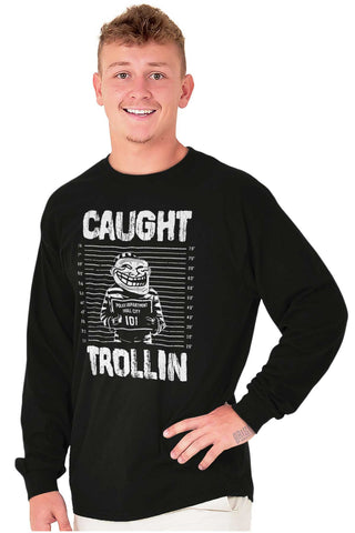 Troll Face Caught Long Sleeve T Shirt | Troll Face