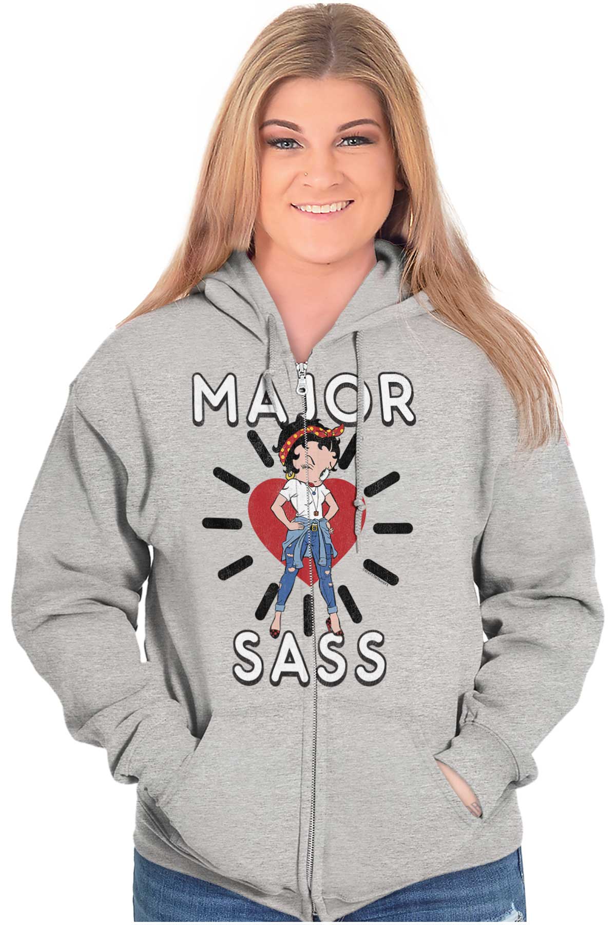 Betty Boop Riveter Betty The Riveter Zip Hoodie | Betty Boop | Officially Licensed ...