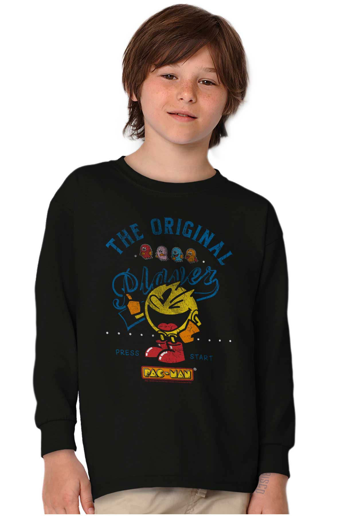 PACMAN Original Player Youth Long Sleeve T Shirt | PAC-MAN | Officially  Licensed