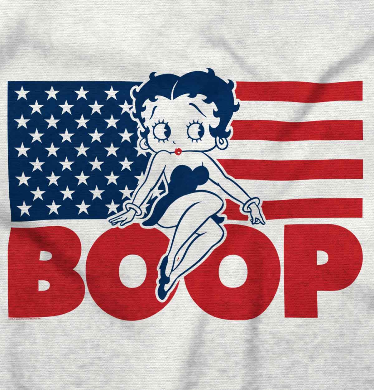 Betty Boop Tee, Stars & Stripes Betty T-shirt, Officially Licensed