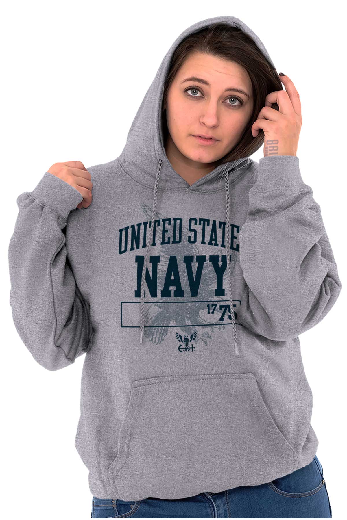 United States Navy Hoodie-Direct To Garment Print-Brisco Apparel
