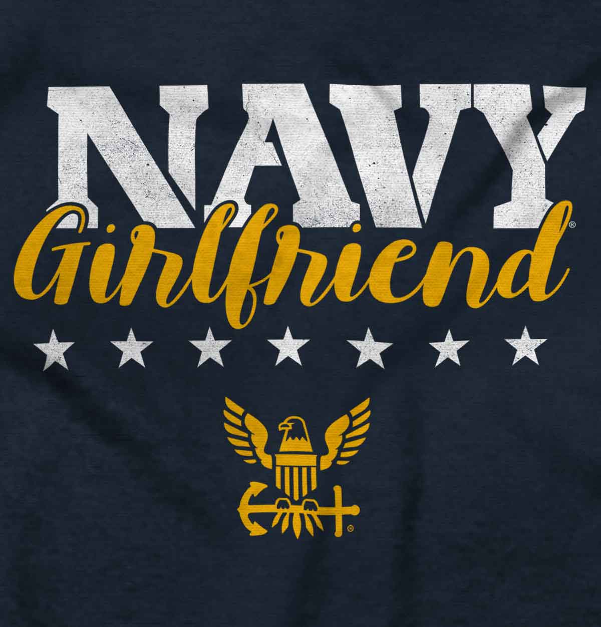 Navy Girlfriend Crewneck Sweatshirt-Direct To Garment Print-Brisco Apparel