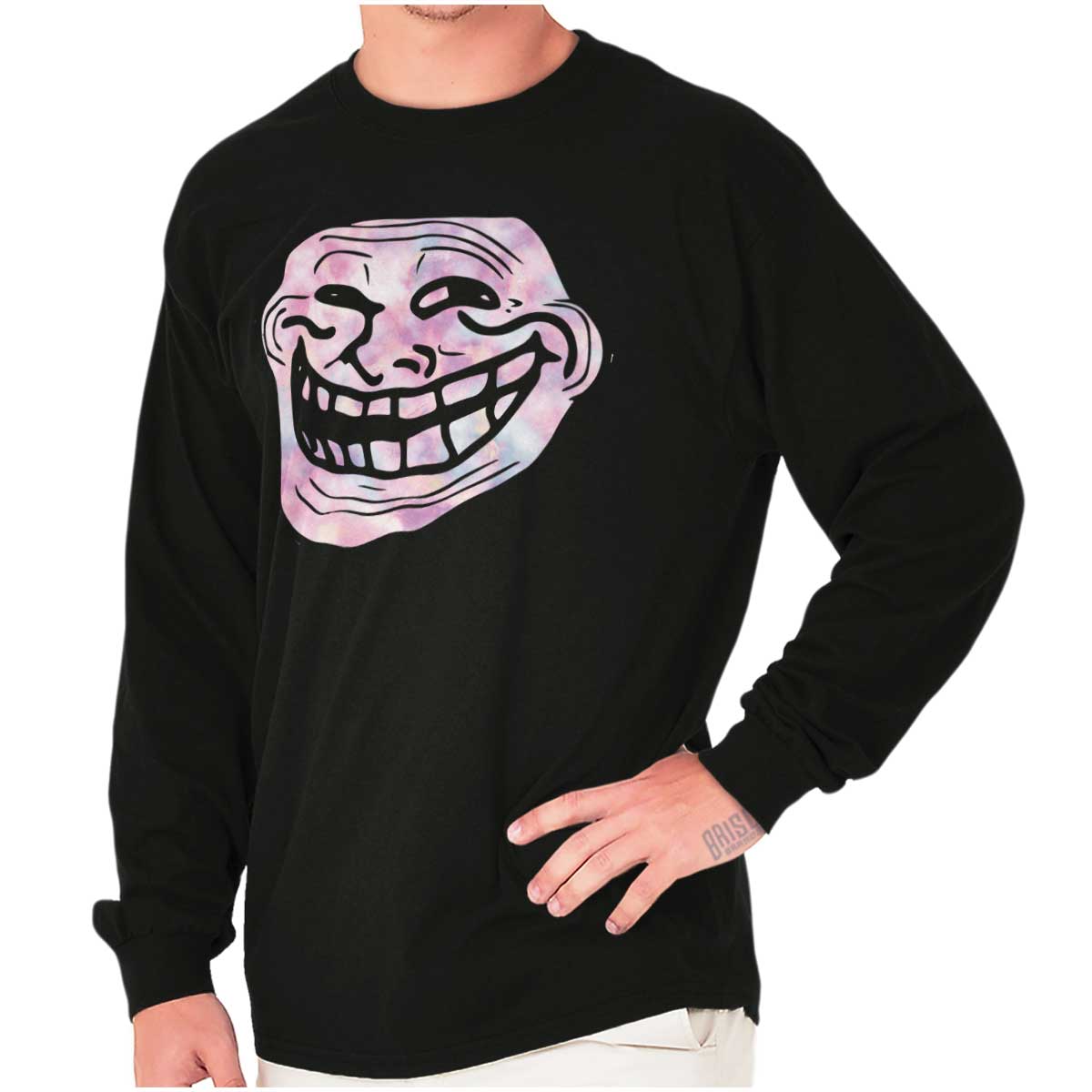  Troll Face Meme Funny Dank Meme Troll Face Long Sleeve T-Shirt  : Clothing, Shoes & Jewelry