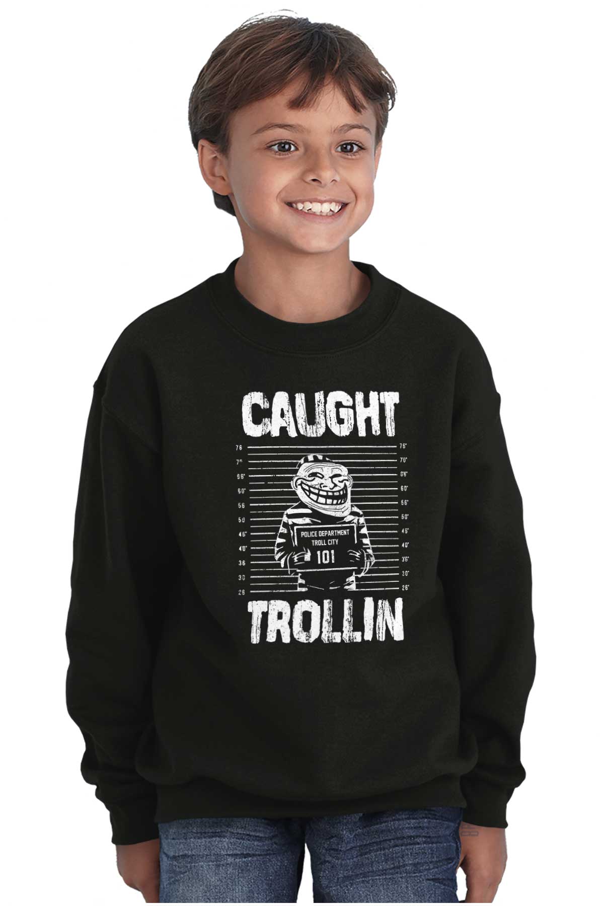 Troll Face Caught Youth Sweatshirt