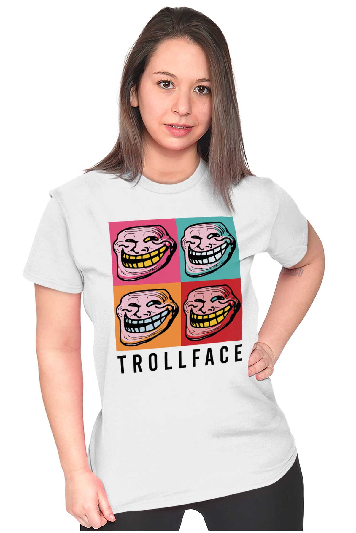  Troll Face Meme Problem Funny Mens Women Kids Boys Girls  T-Shirt : Clothing, Shoes & Jewelry