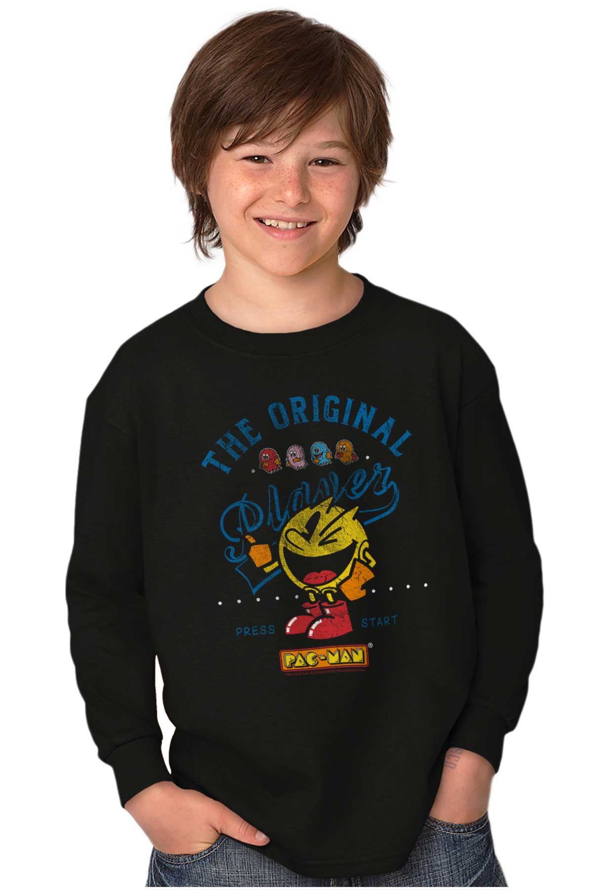 PACMAN Original Player Youth Long Sleeve T Shirt | PAC-MAN