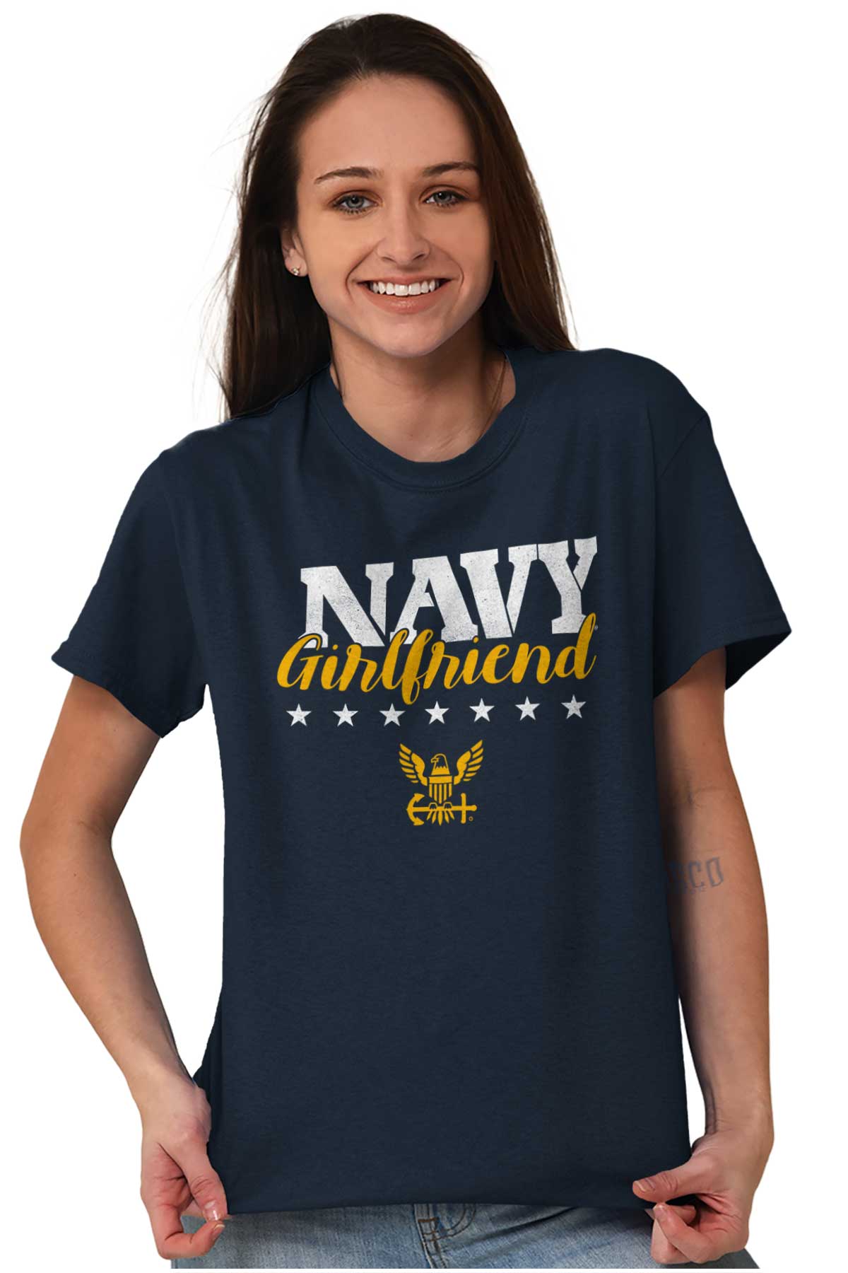 Navy girlfriend online sweatshirt