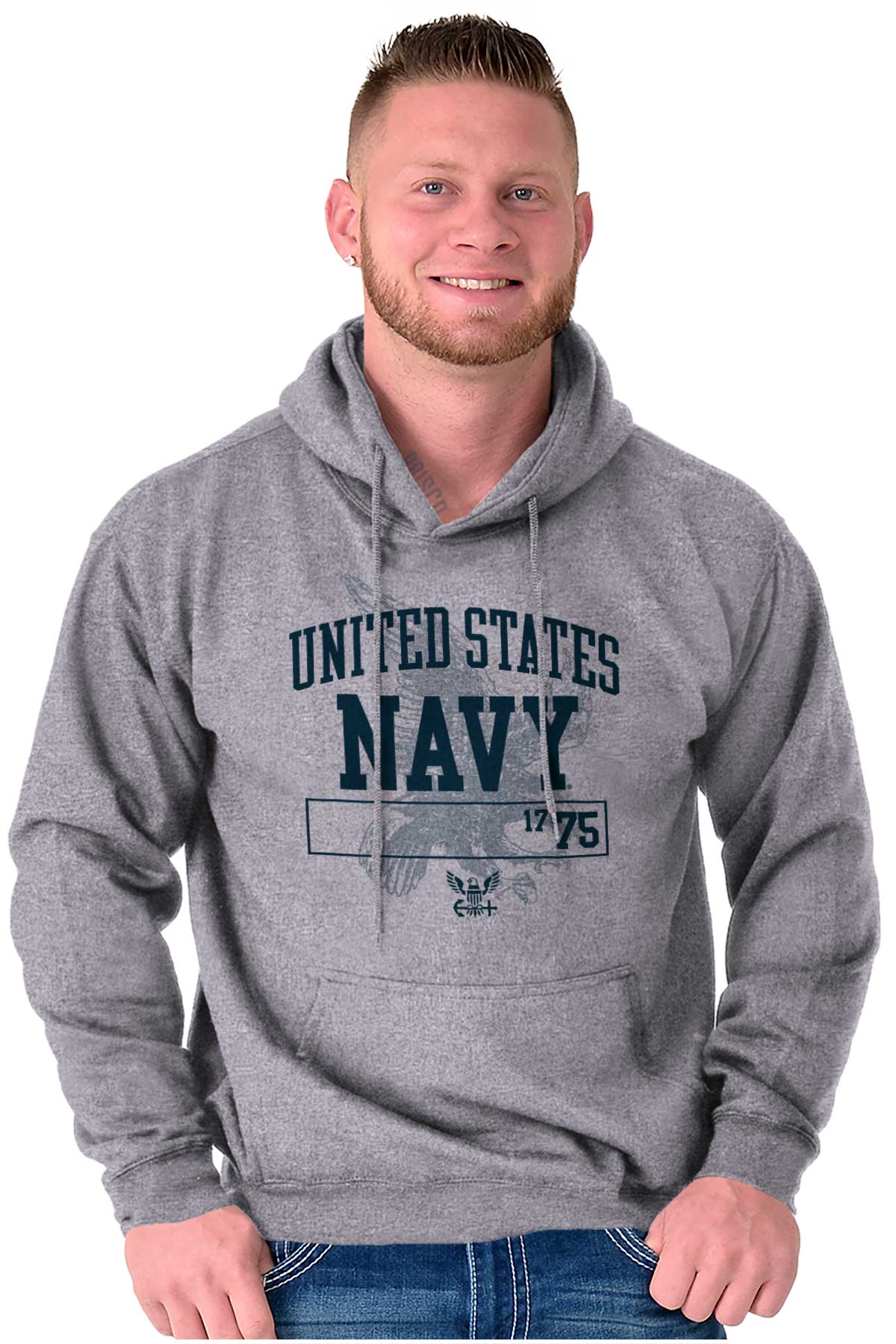 United States Navy Hoodie-Direct To Garment Print-Brisco Apparel