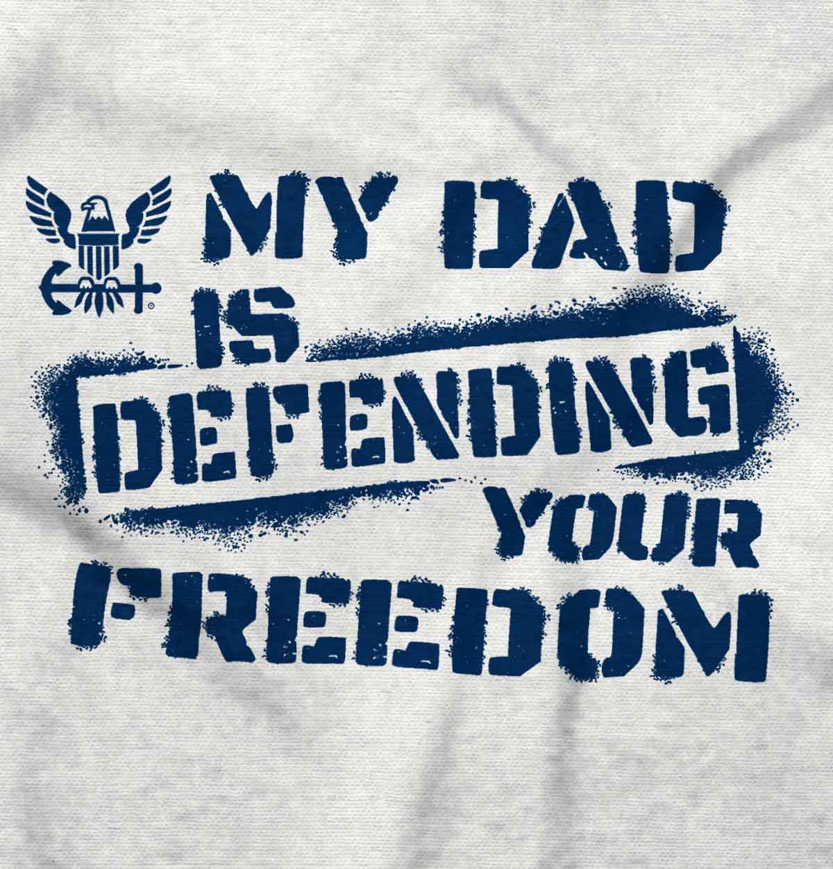 Dad Defending Freedom Crewneck Sweatshirt-Direct To Garment Print-Brisco Apparel