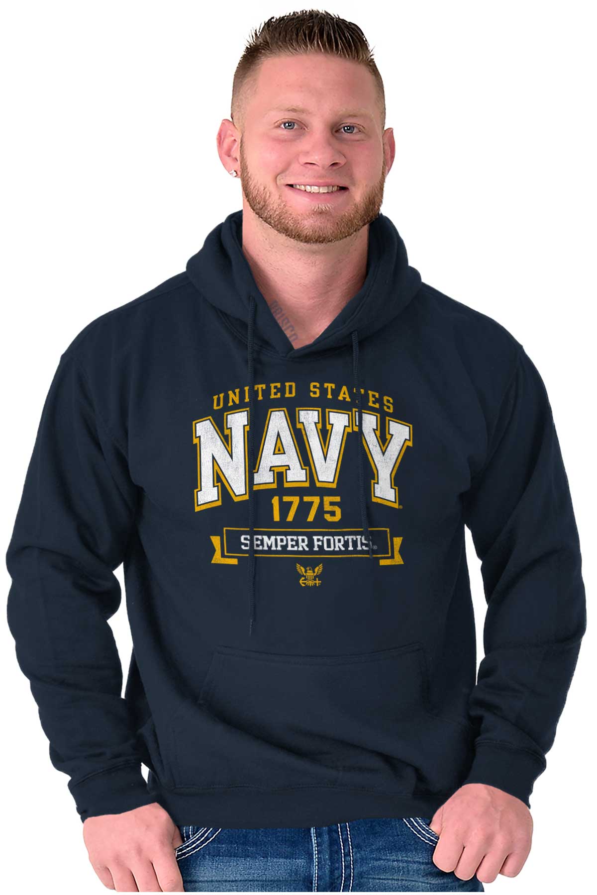 Semper Fortis Hoodie-Direct To Garment Print-Brisco Apparel