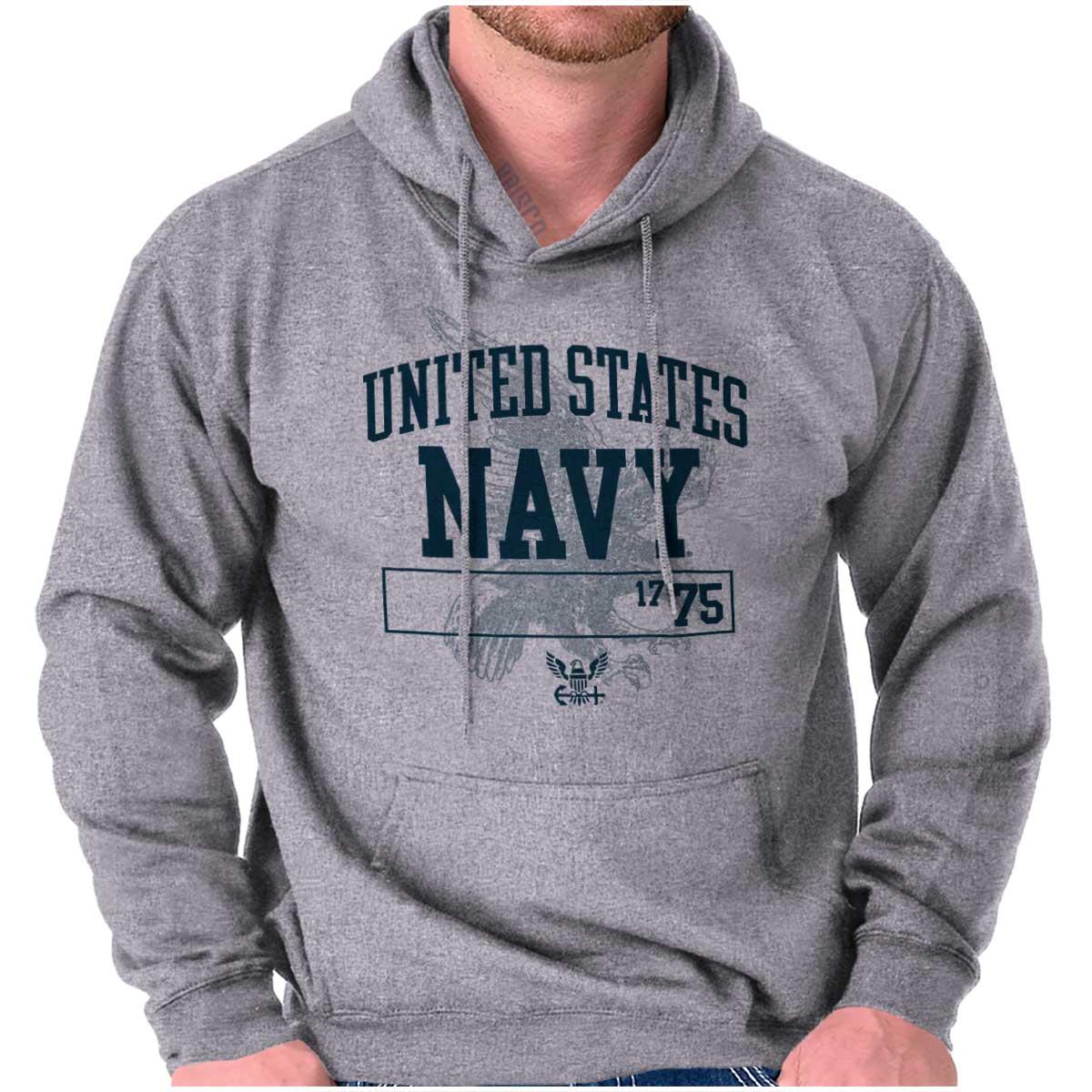 United States Navy Hoodie-Direct To Garment Print-Brisco Apparel