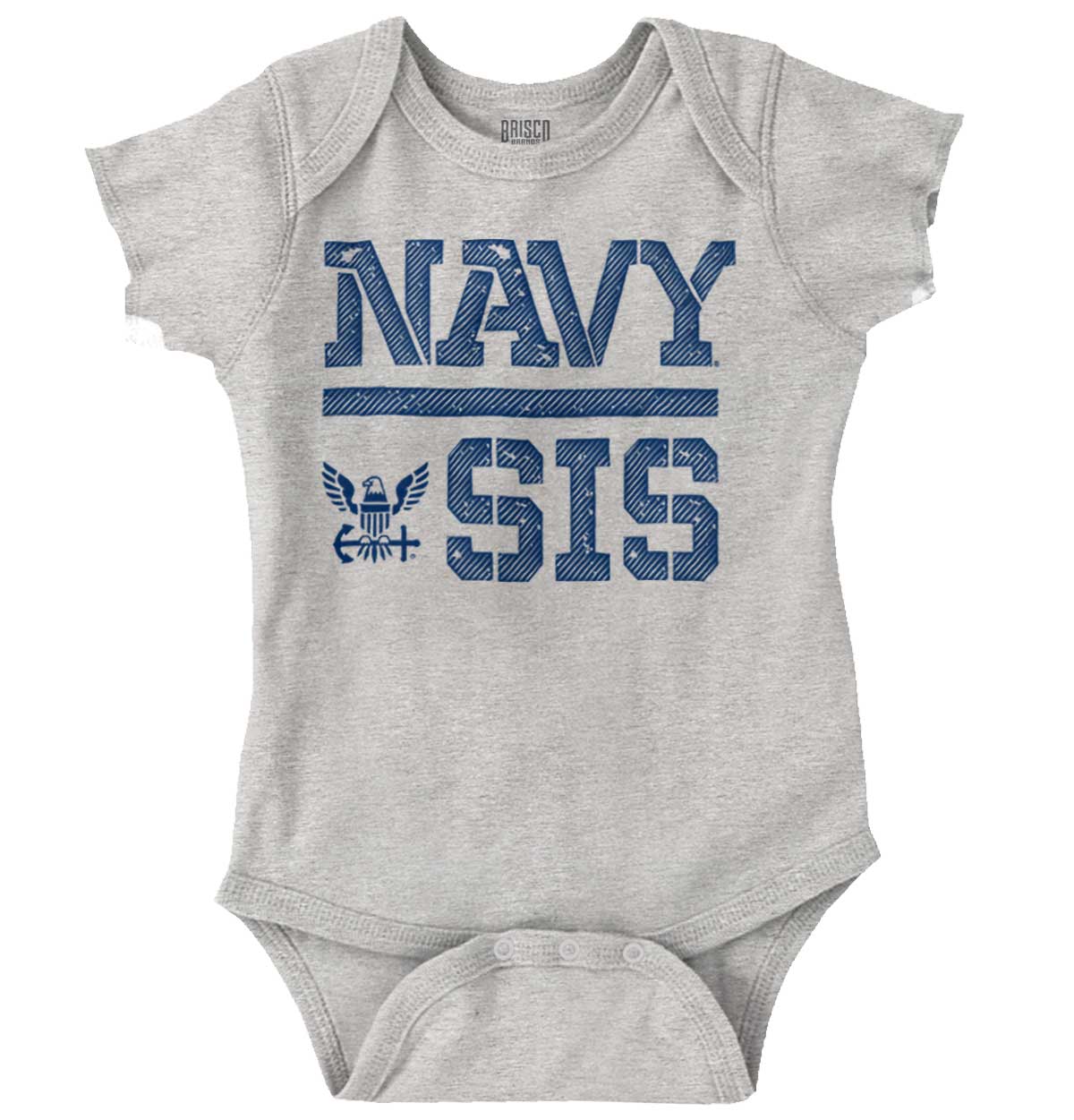 Navy Sis Romper Bodysuit-Direct To Garment Print-Brisco Apparel