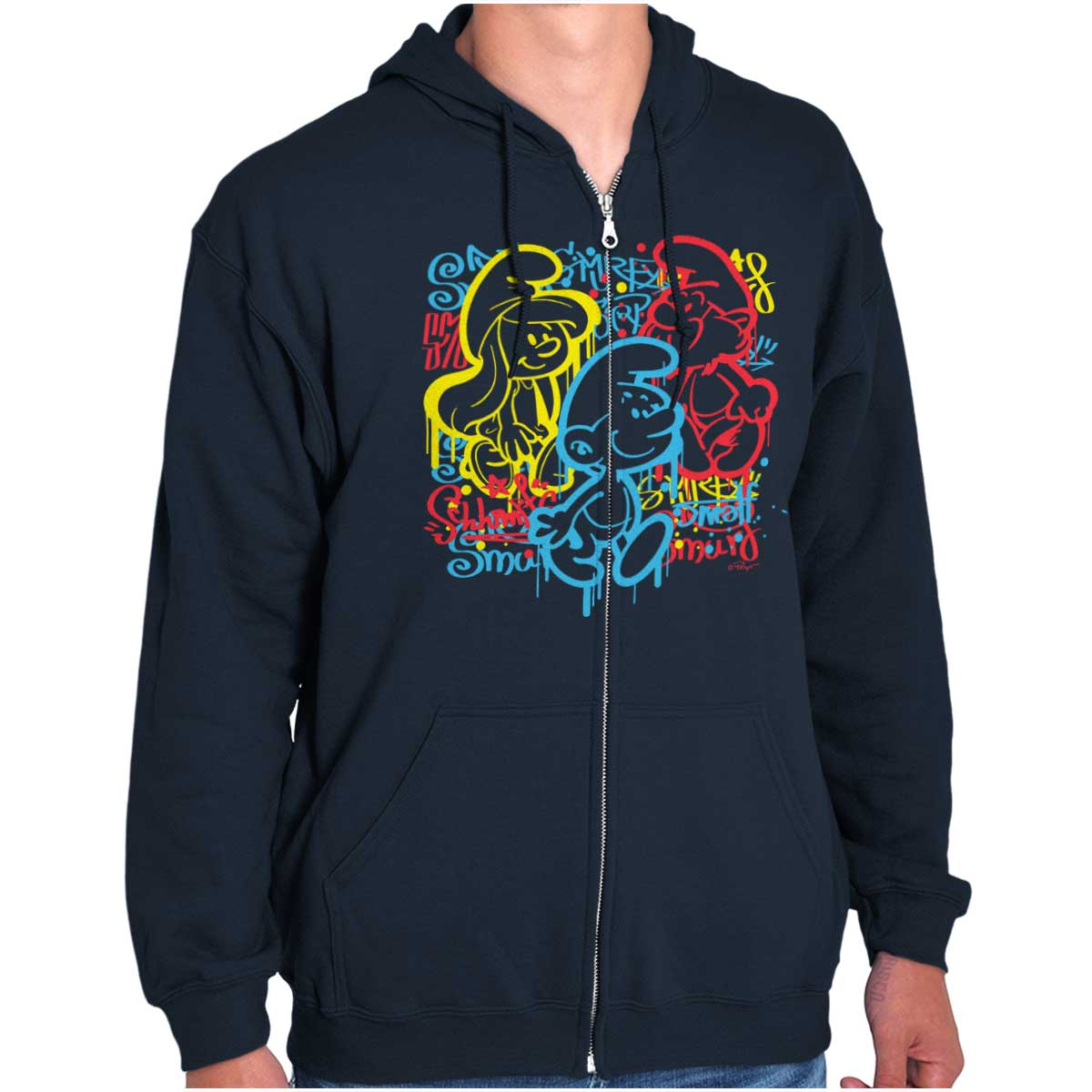 Die Schlümpfe Smurfette Pullover Hoodie - Girls Just Want To Be Happy