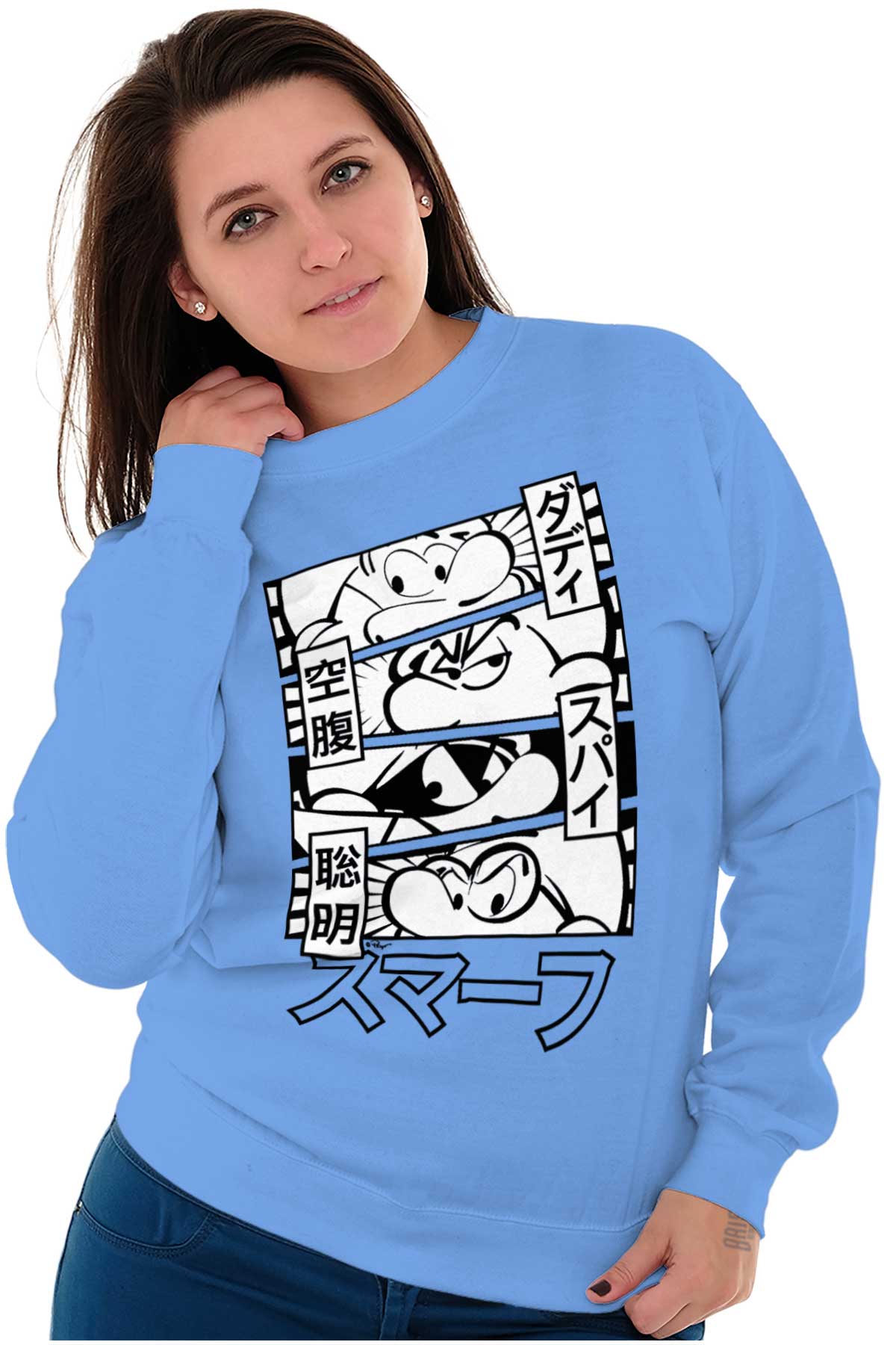 The Smurfs Embroidery Crew Neck Sweatshirt